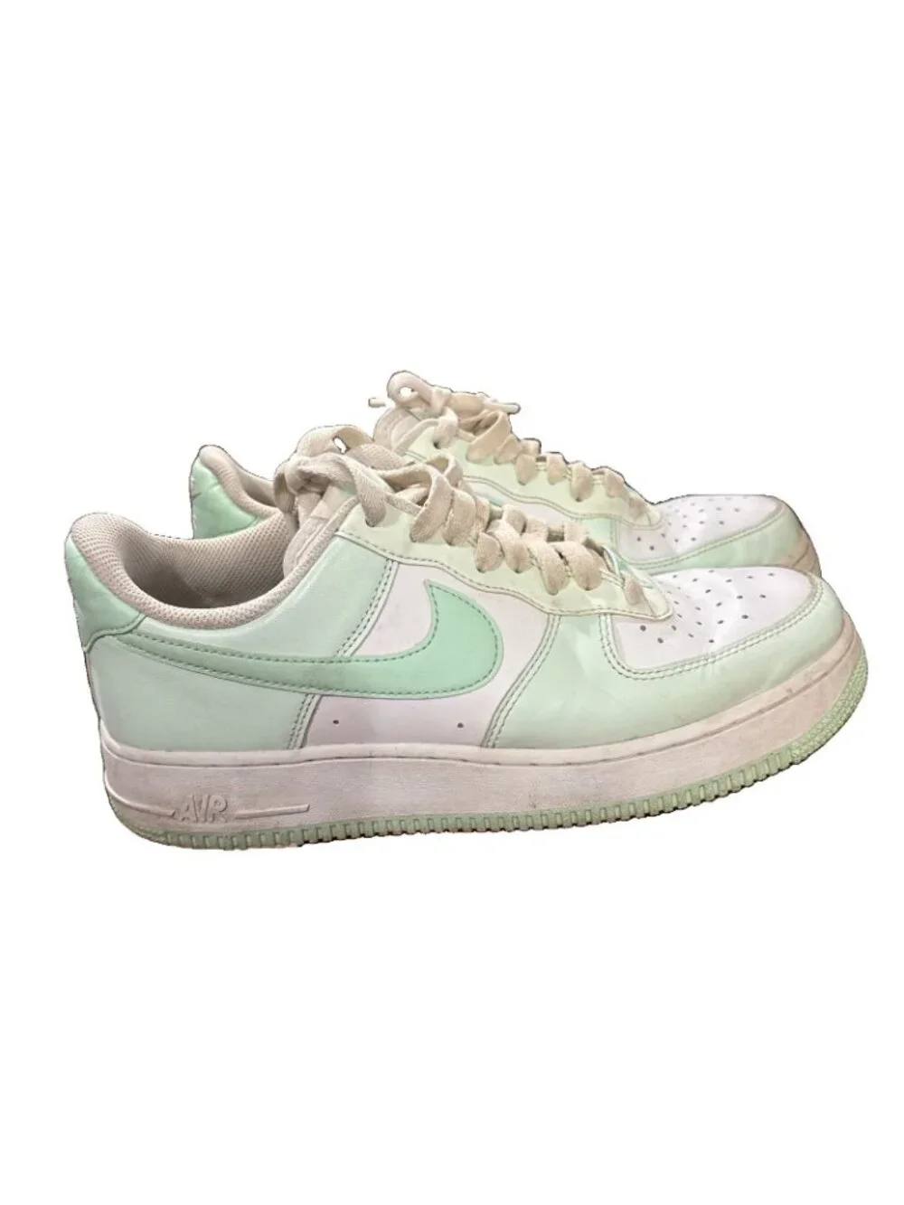 Nike Air Force 1 Low Mint Green Foam White Leather Mens 8/Women’s 9.5 Sneakers